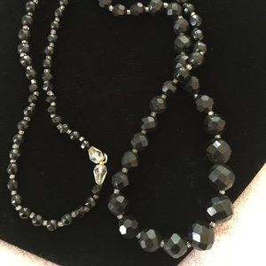 Vintage Art Deco French Jet Necklace